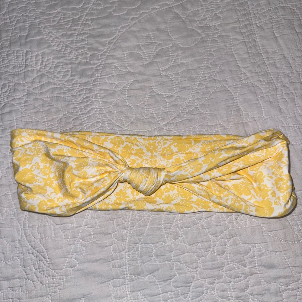 Stone Fox Swim Yellow Floral Bandeau Top